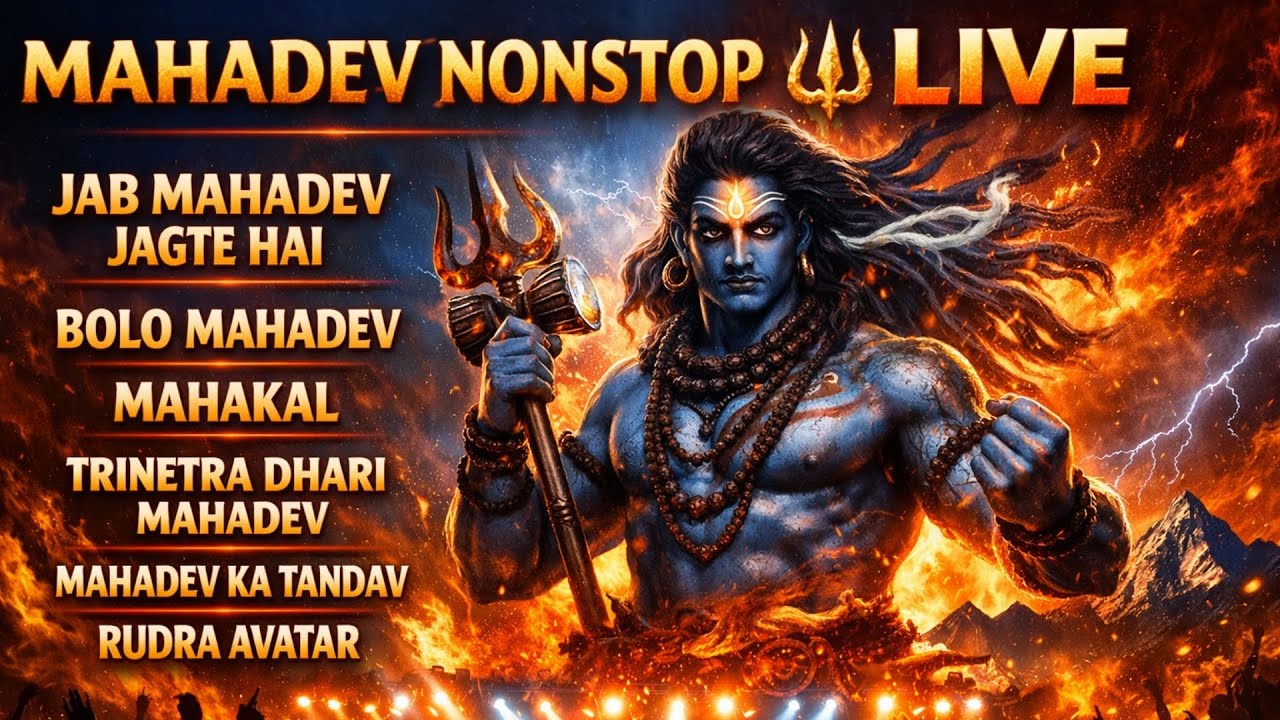 HAR HAR MAHADEV 🔴 LIVE | mahadev 5 best song | Non Stop Shiv Bhajan ...