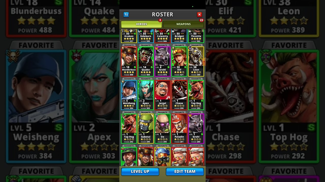 Puzzle combat: Weapon Smith result (32 pulls)