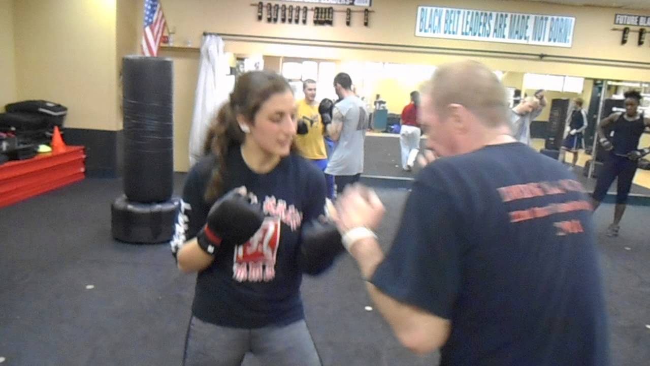 Nicolina Kiklis having FUN with Dicky Eklund at his "BOXING SEMINAR"