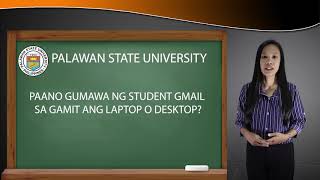 HOW TO: Creating  a GMail Account using the PSU Brooke's Point Format