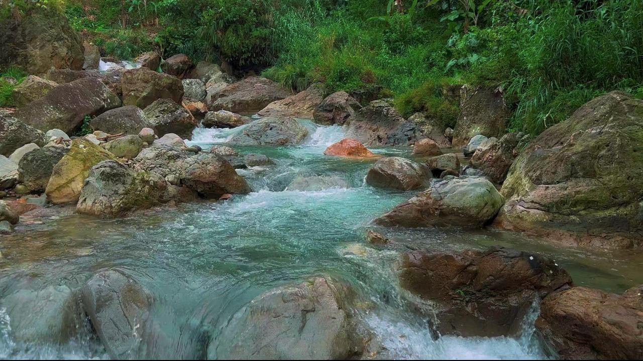 Sleep Water Flow River Ambience for Emotional Peace | Stress Relief Natural Sounds for Rest | 4K-HDR