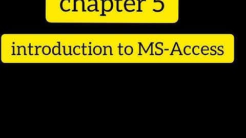 class 9th chapter 5 intro to MS-Access part 3