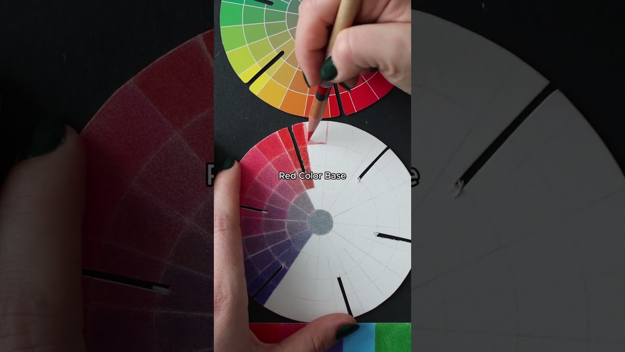 Colormatching another red color base from the colorwheel! | #artshorts