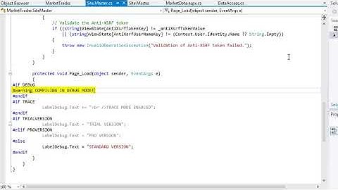 ASP.NET 4.5 Expert Skills Lesson 6-7: Use the #error directive to cause a compile error