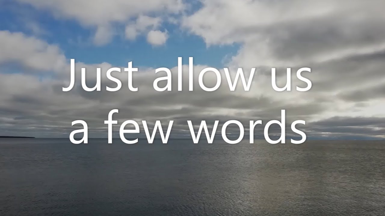 Just a few Words to say Thank You! - YouTube