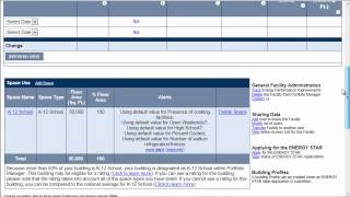 Entering Facility Data into Portfolio Manager
