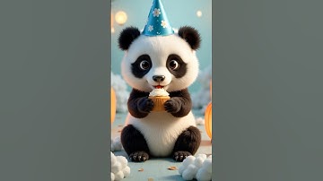 Panda Birthday celebration ✨ #ai #aigenerated #aivideo #aicontent #aishorts