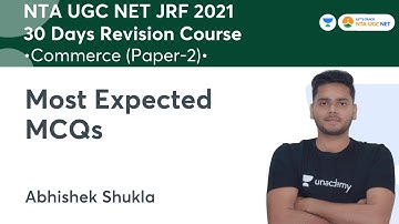 Most Expected MCQs | NTA UGC NET-JRF 2021 | Commerce | Abhishek Shukla