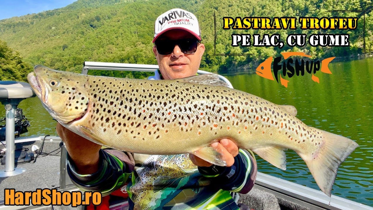 Pescuit la pastrav pe lac cu gume. FishUp. HardShop
