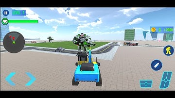 Multi Robot Car Transform Bat - Excavator Robot Games - Android Gameplay