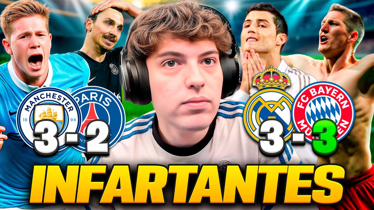 5 ELIMINATORIAS DE CHAMPIONS LEAGUE MAS EMOCIONANTES DE LA HISTORIA (2025)