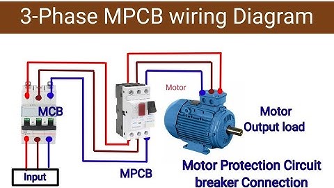 3 phase (MPCB) Motor Production Circuit breaker Connection.3phase  motor wiring with circuit breaker
