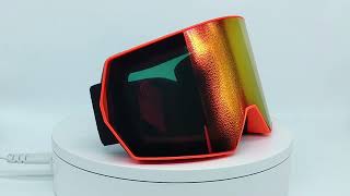 Large frame mirrored ski goggles screenshot 5
