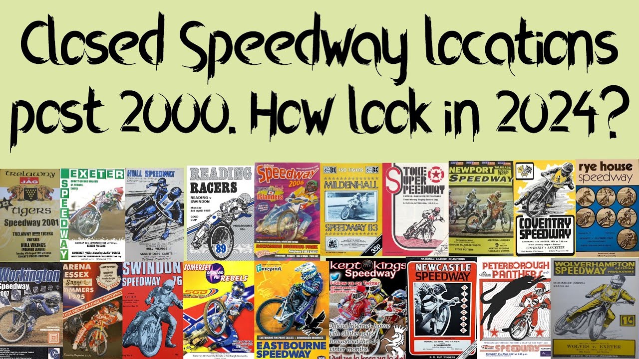 Professional Speedway locations closed post 2000 - what does each site look like from above in 2024?