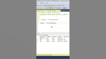 Write a query to find all employees hired after January 1,2020  || SQL interviews Questions || #code