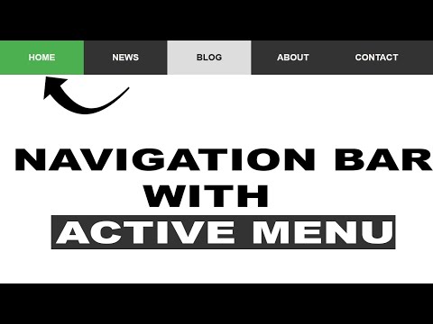 Navigation Bar with Active Menus ||  HTML and CSS: For Beginner