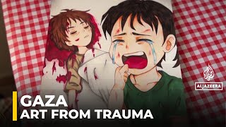 Gaza’s young artist turn war trauma into art