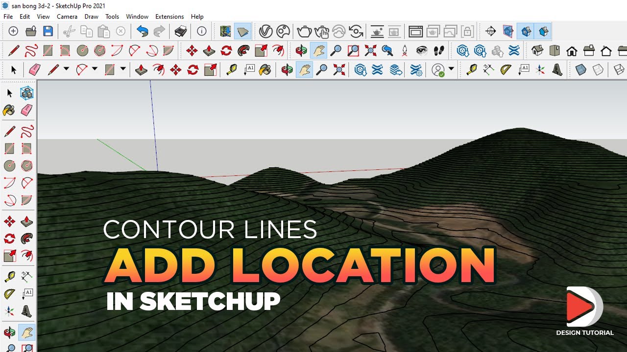How to create contour lines from Add Location in Sketchup YouTube