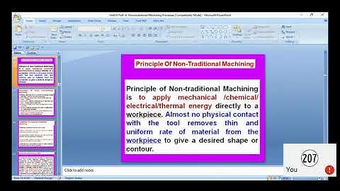manufacturing technology video 114  principal of non traditional machining