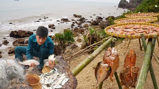 11 Days on a Deserted Island  Harvesting Bountiful Fish Nets  Building a New Life Off the Grid 11