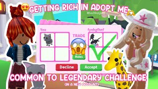 🤩 COMMON TO LEGENDARY CHALLENGE (IN A NEW ACCOUNT) IN ADOPT ME 🫶 *OMG* || Roblox Adopt Me