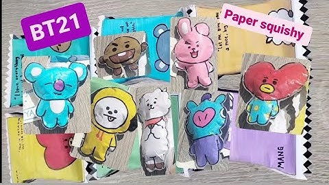 Unboxing BT21 Paper Squishy DIY BLIND BAG | rimascollection01 shorts Compilation | ASMR | RELAXING 💕