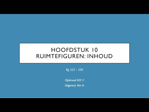 H10 Ruimtefiguren: Inhoud berekenen - Onderwijs op afstand