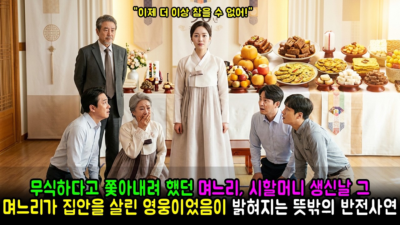 무식하다고 쫓아내려 했던 며느리, 시할머니 생신날 그 며느리가 집안을 살린 영웅이었음이 밝혀지는 뜻밖의 반전사연