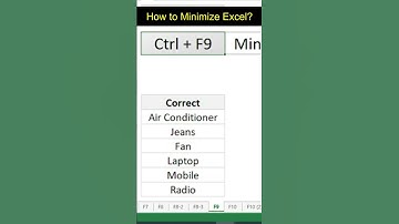 How to Minimize Excel #shorts #shortsvideo #excel