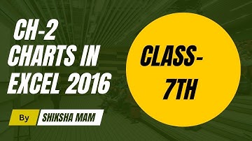 Class- 7th | Ch-2 Topic- How to insert Charts in Excel 2016 | #education #computer #tutorial #exam