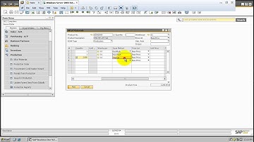 [SAP B1] Production - BOM 2