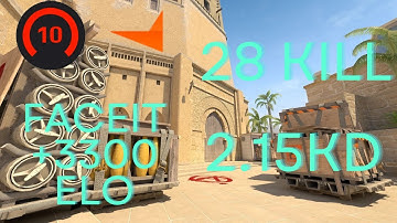 FACEIT MIRAGE POV (28 KILL 2.15KD) | FACEIT +3300 ELO CS2 GAMEPLAY