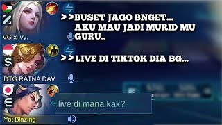 HOKI BGET KETEMU SETRIMER CEWE DI GLOBAL LOBYY ON MIC!!! Zilong Racing Mode Butuh Duit Acak' Musuh!!