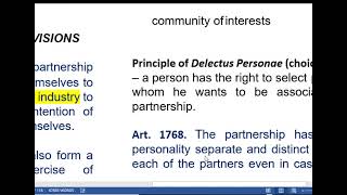 Partnership: General Provisions (Article 1767-1768