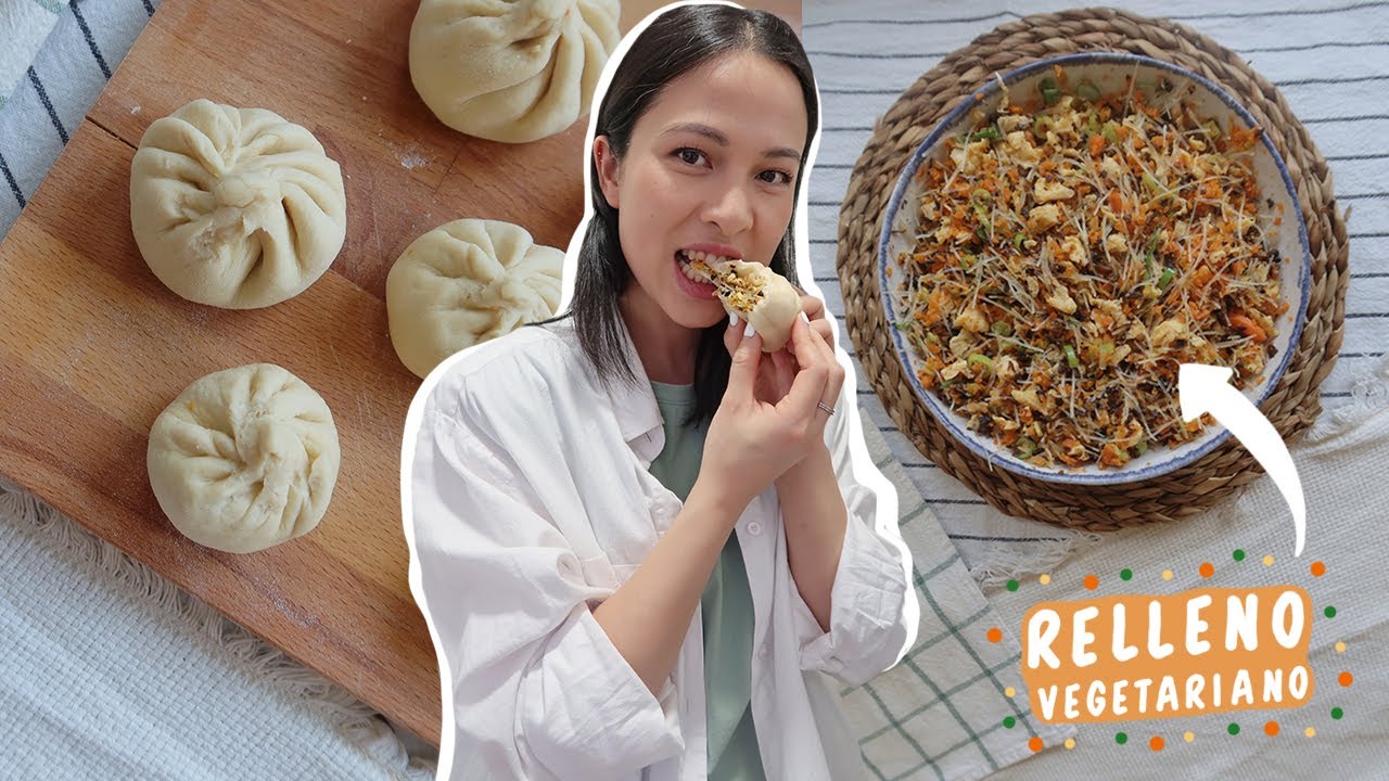 BAO CHINO RELLENO VEGETARIANO 🥕 | Baozi | SoYui