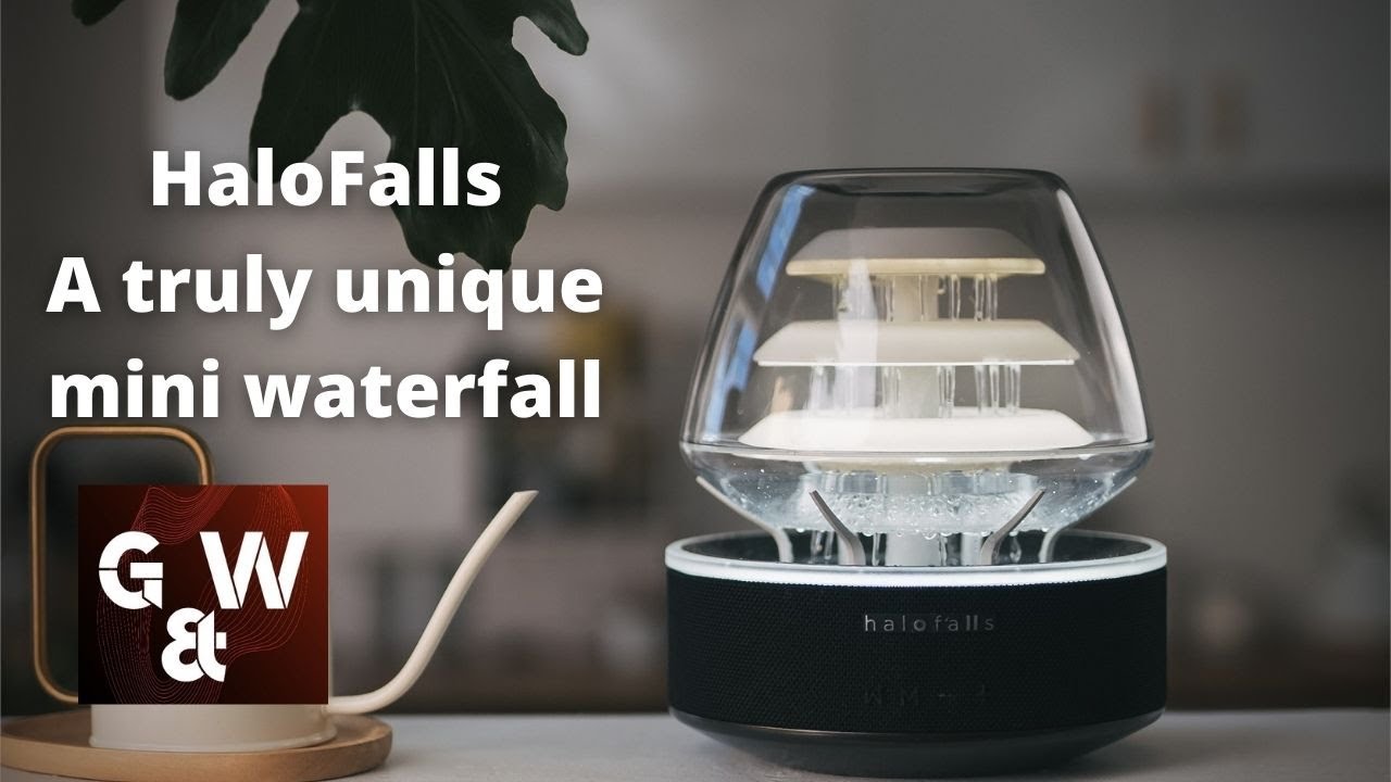 HaloFalls -A truly unique mini waterfall and mood lamp with integrated Bluetooth speakers.