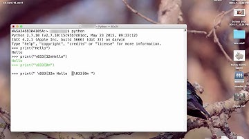 Using ANSI Color Codes with Python in OSX