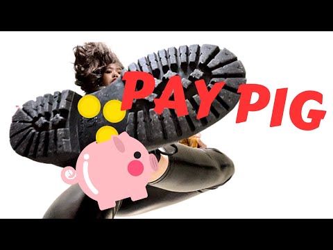 [ASMR] Giantess Aimee Chu Drained Her Piggy Bank Pay Pig In Leather Boots | 女巨人榨乾小豬撲滿