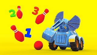 AnimaCars - Learn numbers with an Elephant - Learning cartoons for kids with trucks &amp; animals