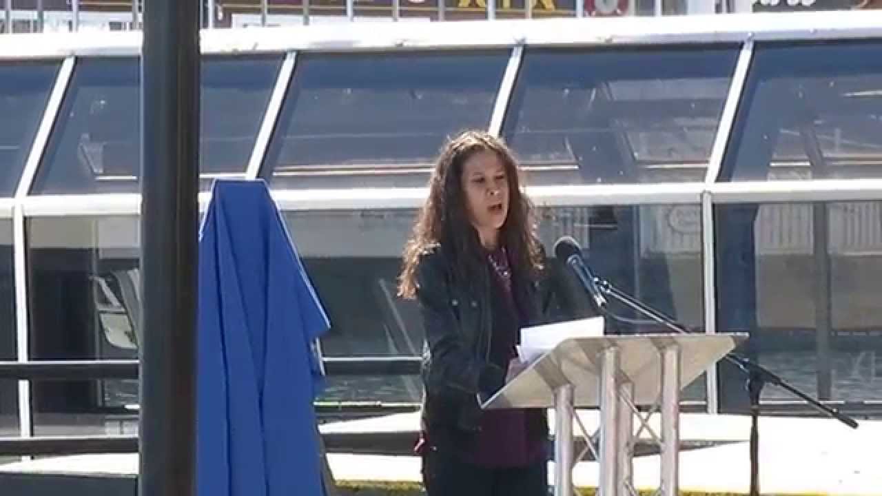 El Jones - Poet Laureate at the launch of the new ferry