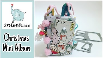 Mini Album / Journal ft. @inloveartshop Christmas Themed Snow and Cocoa Collection by @cratepaper