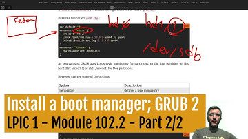 LPIC1 - 015 - 102.2 - Install a boot loader - Part 2/2 - Grub 2
