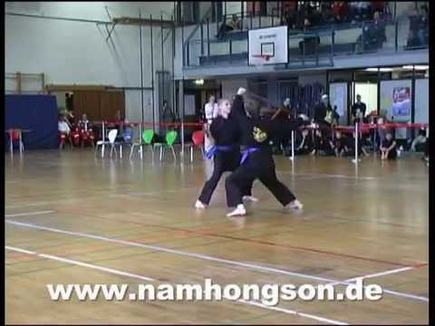 Nam Hong Son Berliner Meisterschaften 2008 Kung Fu - Kategorie Partnerform 3 - Stock gegen Tonfa