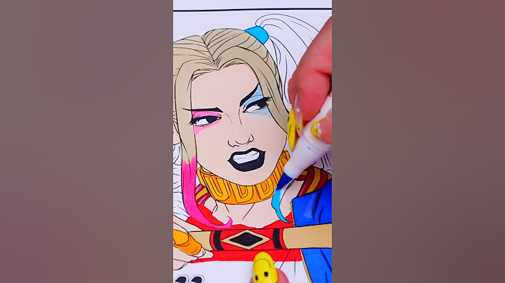 Coloring Harley Quinn 🃏 #coloring #art #drawing #harleyquinn #joker #batman