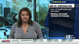 Explosives found inside suspicious package in Ohio County