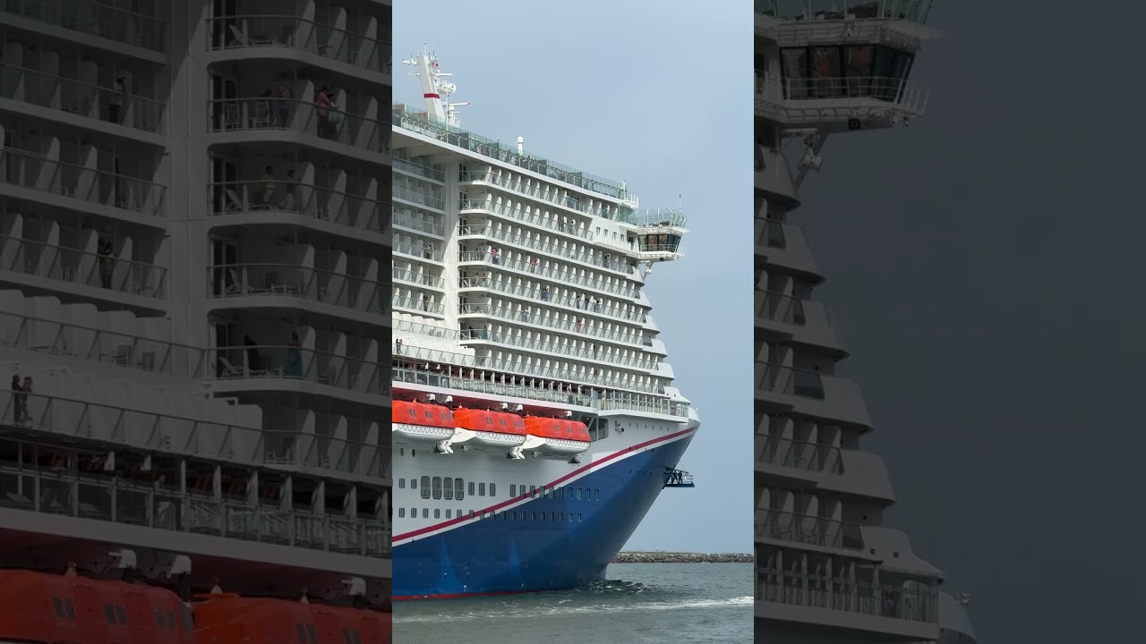 Mardi Gras sailing away! #shorts #mardigras #cruiseship #carnivalcruise #carnivalmardigras