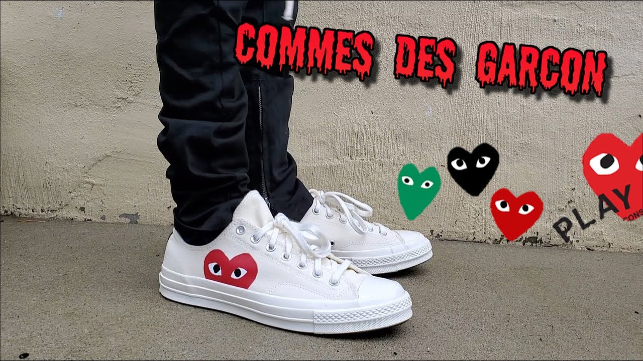 Comme Des Garcon Low Converse Review W/On-Foot - YouTube