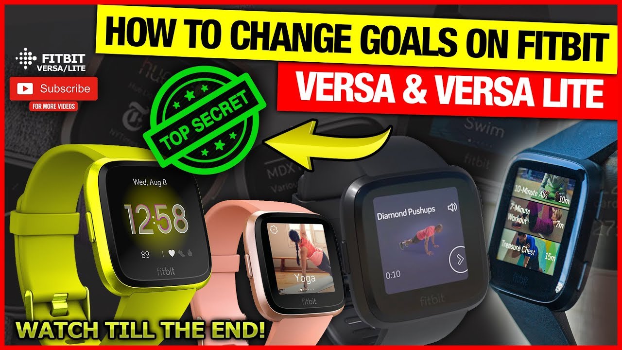 how to change step goal on fitbit versa