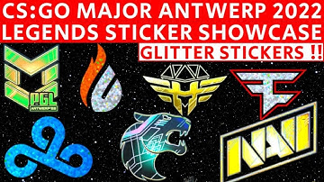 CSGO Major PGL Antwerp 2022 All Legends Stickers Showcase Holos Glitter Gold Sticker 2022 1080p HD