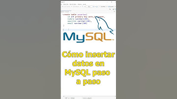 Cómo insertar datos en MySQL paso a paso #mysql #sql #database #programacion
